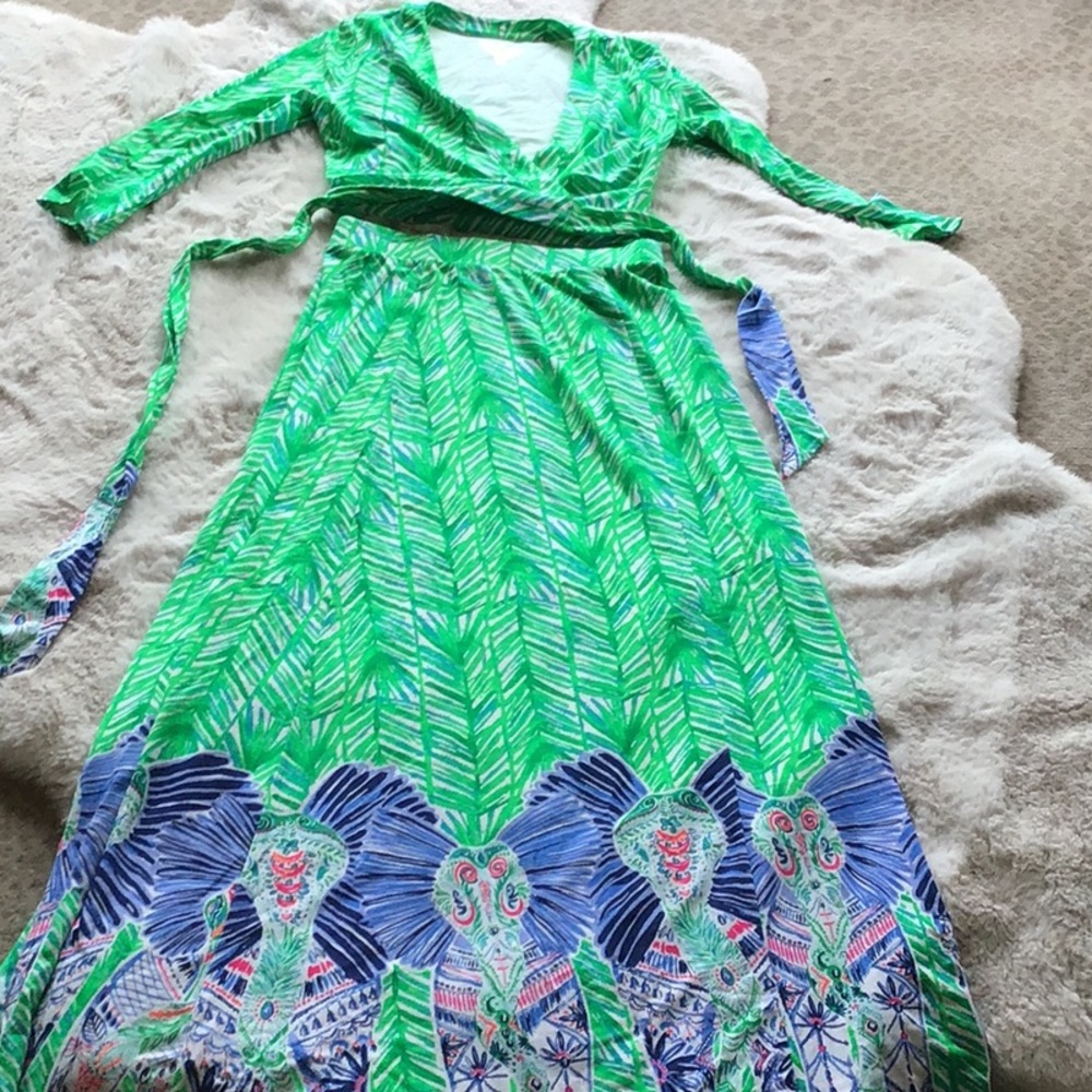 Lilly Pulitzer XS maxi skirt and wrap top